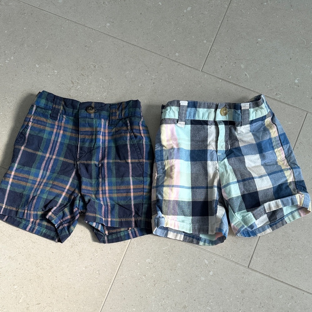 Janie and Jack Plaid Kids Shorts 6-12 months